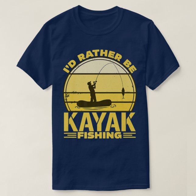 Camiseta Prefiero Ser Pescador De Kayak  (Diseño del anverso)