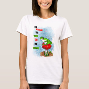 Camiseta Prefiero una rana a un príncipe   Pintura de rana