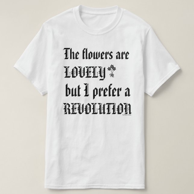 Camiseta Prefiero una revolución (Diseño del anverso)