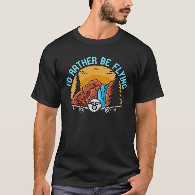 Camiseta Prefiero volar en piloto de aviones de aviación (Anverso)