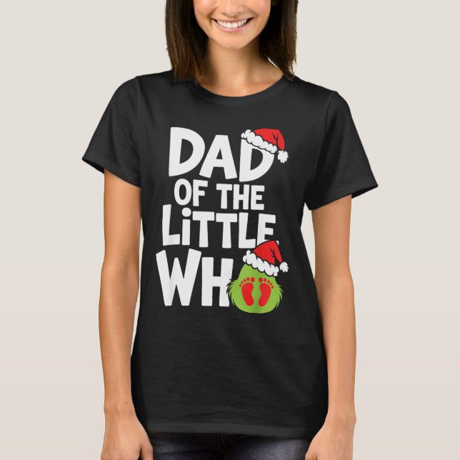 Camiseta Pregnancy Announcemen Dad Of The Little Who  (Anverso)