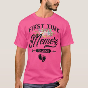 Camiseta Pregnancy Announcement First Time memere Est 