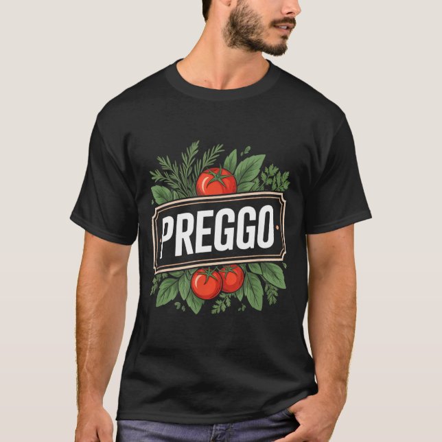 Camiseta Pregnancy Announcement Prego Pasta Sauce Funny Pre (Anverso)