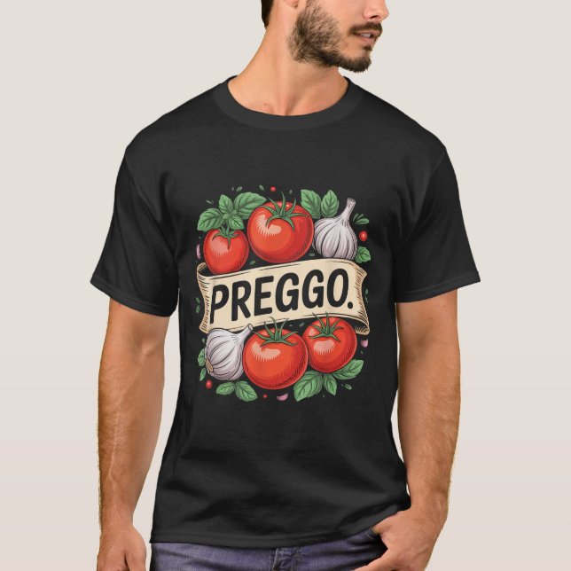 Camiseta Pregnancy Announcement Prego Pasta Sauce Funny Pre (Anverso)