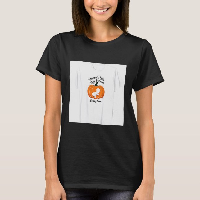 Camiseta Pregnant Halloween Mommy's Little Pumpkin Coming S (Anverso)
