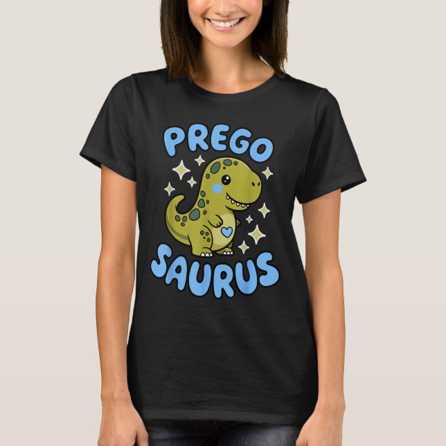 Camiseta Pregosaurus Cute Retro Mommy Dinosaur Pregnancy An (Anverso)