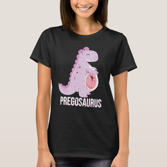 Camiseta Pregosaurus Funny Dinosaur Pregunto (Anverso)