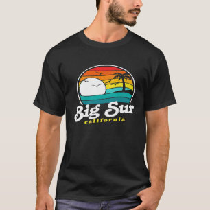 Camiseta Pregráfico de Surf Big Sur California Retro Ochtie