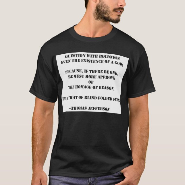 Camiseta pregunta con dios TJ de la intrepidez (Anverso)