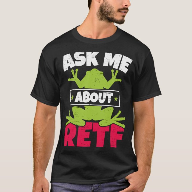 Camiseta Pregúntame acerca de la amphibi de la toad de árbo (Anverso)