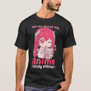Camiseta Pregúntame acerca de mi almohada animada Chibi Kaw