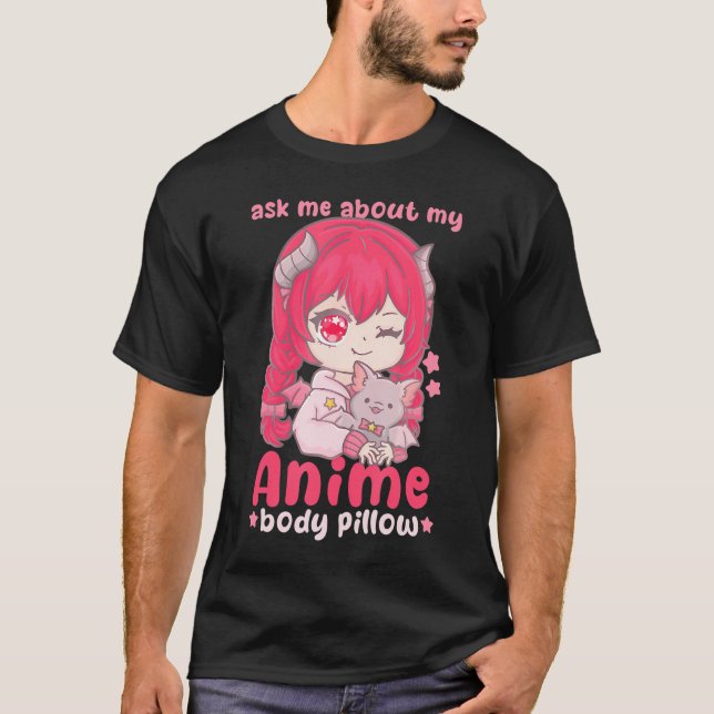 Camiseta Pregúntame acerca de mi almohada animada Chibi Kaw (Anverso)