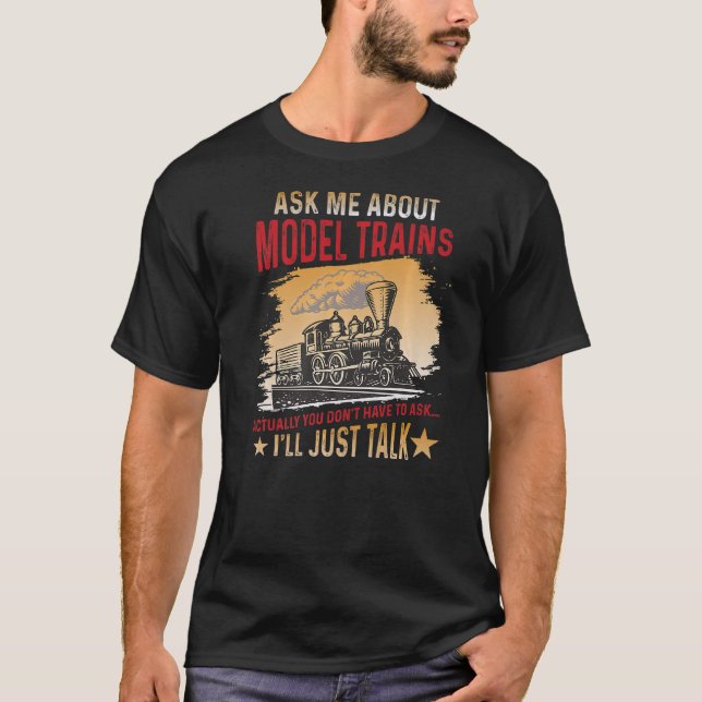 Camiseta Pregúntame acerca de modelos de trenes de cercanía (Anverso)