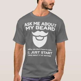 Camiseta Pregúntame por mi barba, hombres, hipster facial d