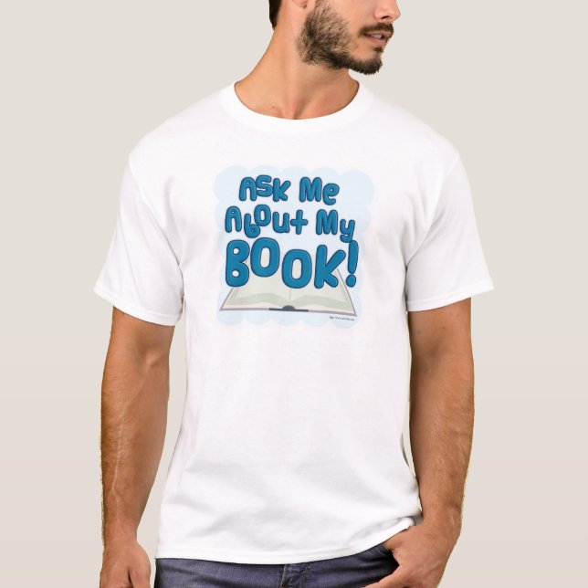 Camiseta Pregúntame Por Mi Libro. Estilo divertido (Anverso)