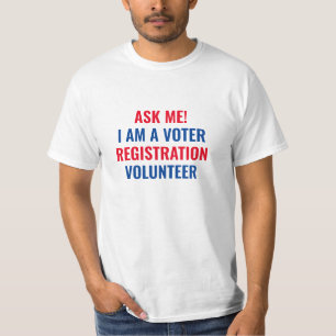 Camiseta Pregúntame si soy blanco de un voluntario de regis