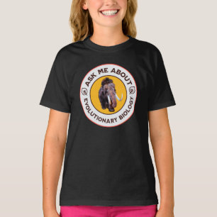 Camiseta Pregúntame sobre biología evolutiva Mamut lanudo
