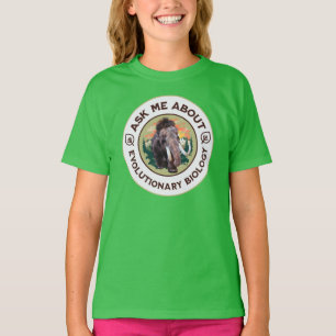 Camiseta Pregúntame sobre biología evolutiva Mamut lanudo