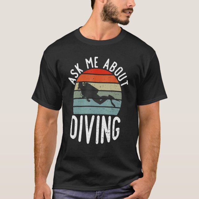 Camiseta Pregúntame sobre buceo (Anverso)