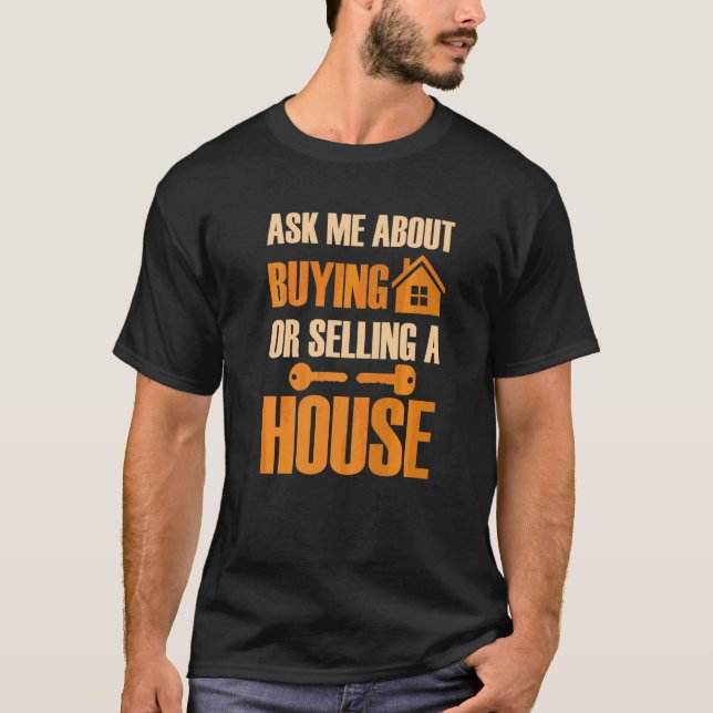Camiseta Pregúntame sobre comprar o vender una casa  Agente (Anverso)