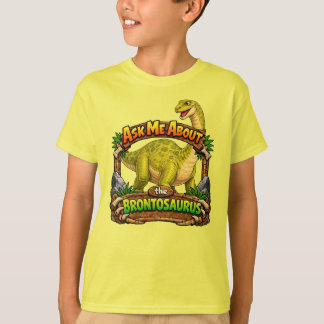 Camiseta Pregúntame sobre el Brontosaurio