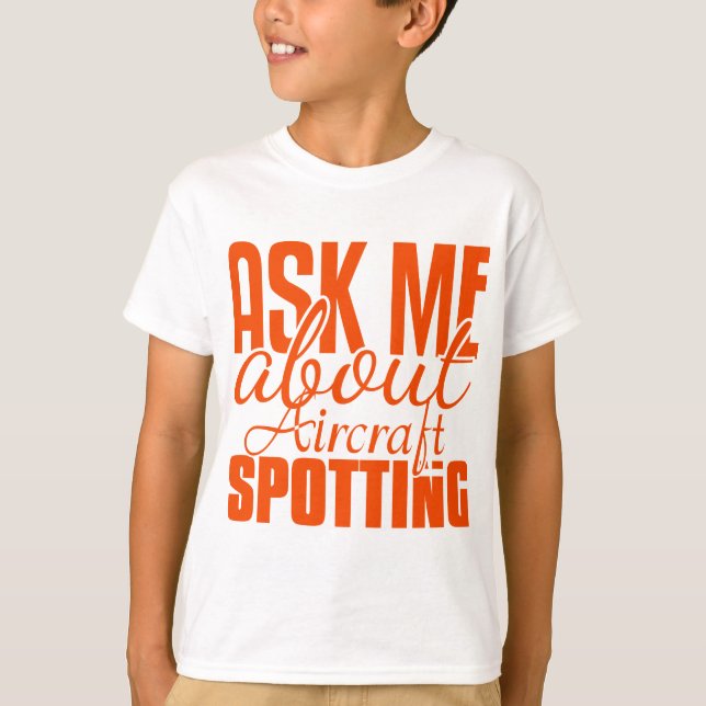 Camiseta Pregúntame sobre el rastreo de aeronaves (Anverso)