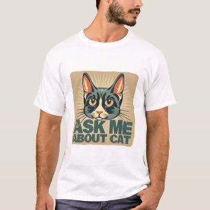 Camiseta pregúntame sobre gato