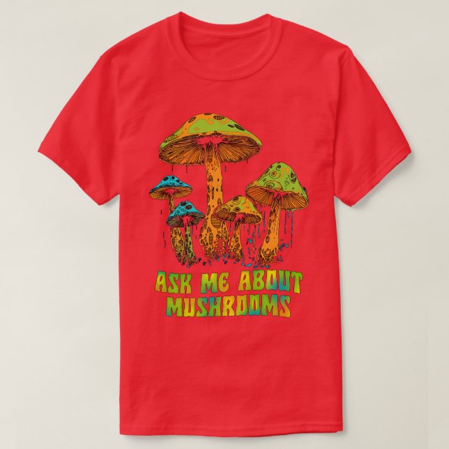 Camiseta Pregúntame sobre hongos (Diseño del anverso)