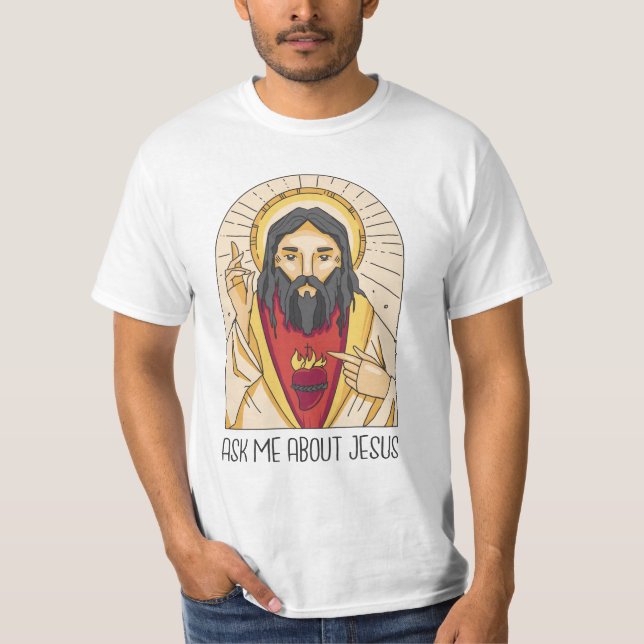 Camiseta Pregúntame sobre Jesús (Anverso)