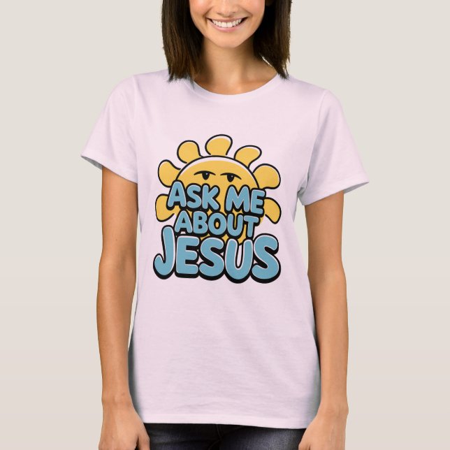 Camiseta Pregúntame sobre Jesús (Anverso)