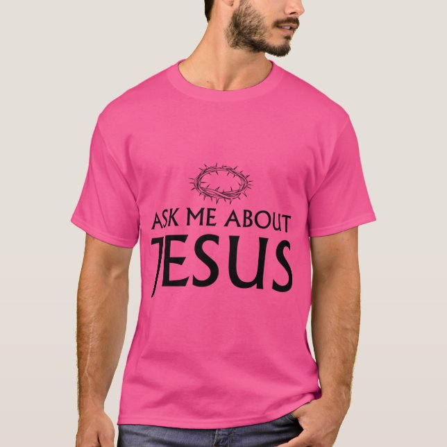 Camiseta Pregúntame sobre Jesús (Anverso)
