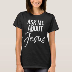 Camiseta Pregúntame sobre Jesús Vintage Faith Christian God