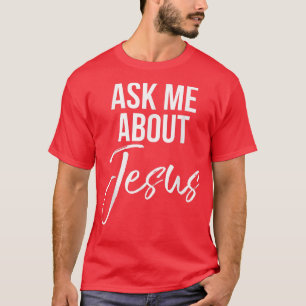 Camiseta Pregúntame sobre JesúsVintage Faith ChristianGod
