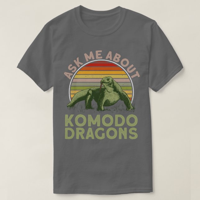Camiseta Pregúntame sobre Komodo Dragons Komodo Dragon Liza (Diseño del anverso)