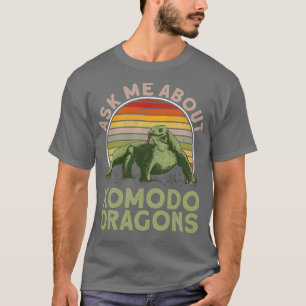 Camiseta Pregúntame sobre Komodo Dragons Komodo Dragon Liza