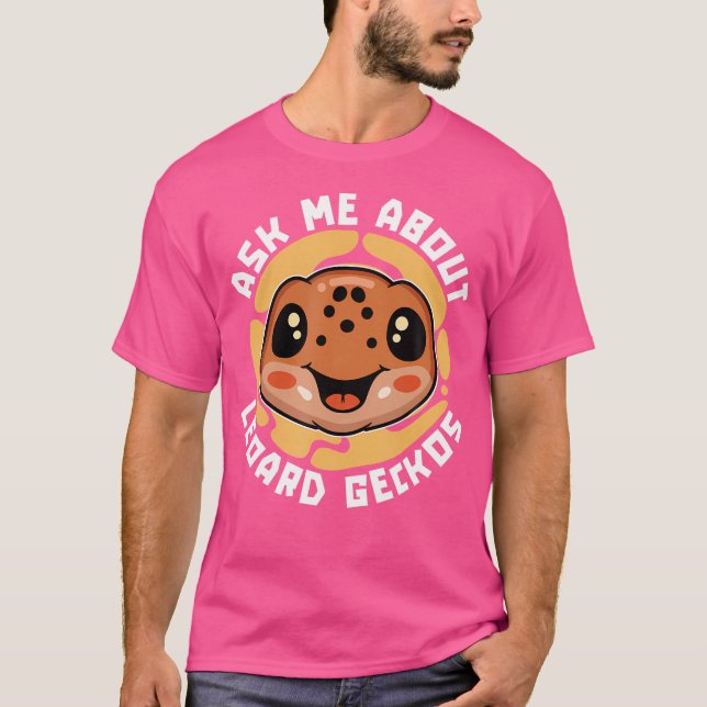 Camiseta Pregúntame sobre Leopard Gecko para Gecko Lover (Anverso)