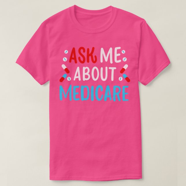Camiseta Pregúntame sobre Medicare 1 (Diseño del anverso)