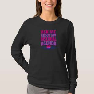Camiseta Pregúntame sobre mi agenda bisexual Heart Bi Pride