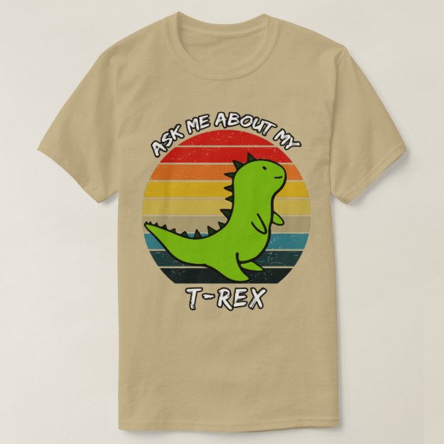 Camiseta Pregúntame sobre mi atardecer retro (Diseño del anverso)