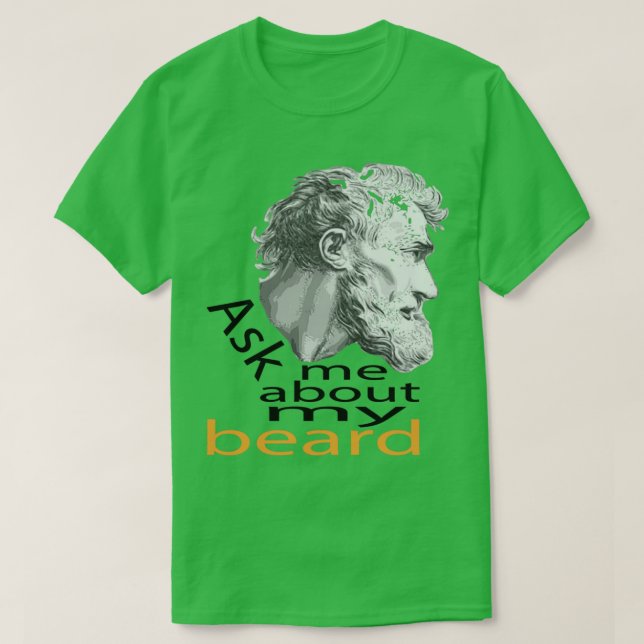 Camiseta Pregúntame sobre mi barba 15 (Diseño del anverso)