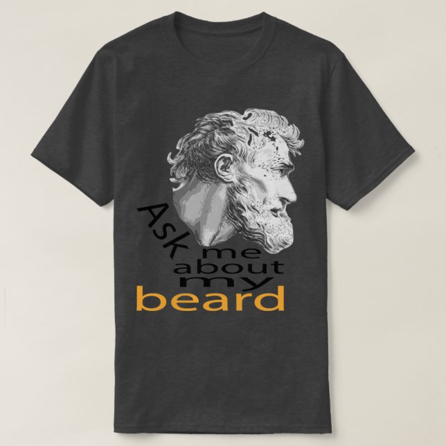 Camiseta Pregúntame sobre mi barba 3 (Diseño del anverso)