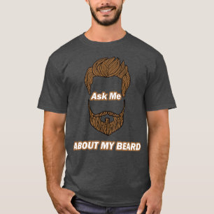 Camiseta Pregúntame sobre mi barba divertida barba lindo re