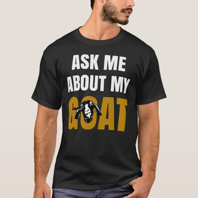 Camiseta Pregúntame sobre mi cabra (Anverso)