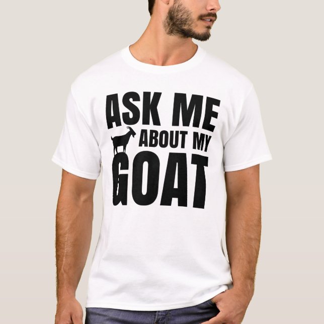 Camiseta Pregúntame sobre mi cabra (Anverso)