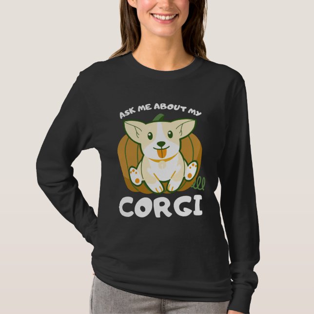 Camiseta Pregúntame sobre mi Corgi (Anverso)
