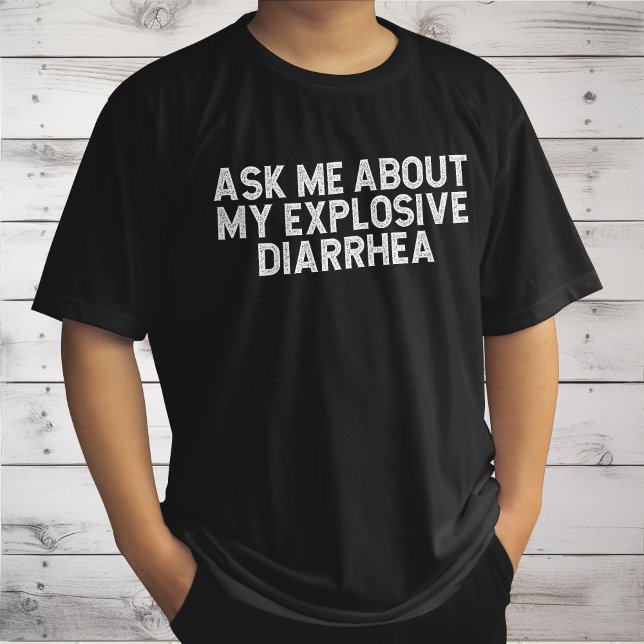 Camiseta Pregúntame sobre mi divertida diarrea vintage dive (Subido por el creador)
