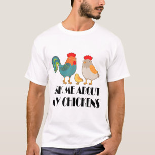 Camiseta Pregúntame sobre mi divertido agricultor de pollo