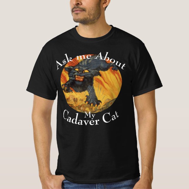Camiseta Pregúntame sobre mi gato Cadaver (Anverso)