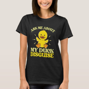 Camiseta Pregúntame sobre mi Halloween con disfraz de pato
