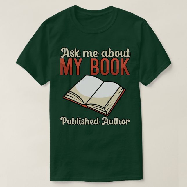 Camiseta Pregúntame sobre mi libro Autor publicado (Diseño del anverso)